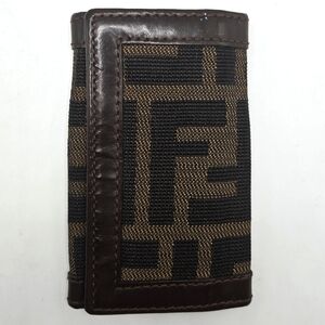 EUC Fendi Zucca Canvas Key Holder